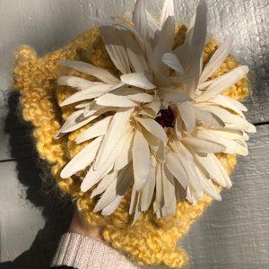 Child's knitted flower hat